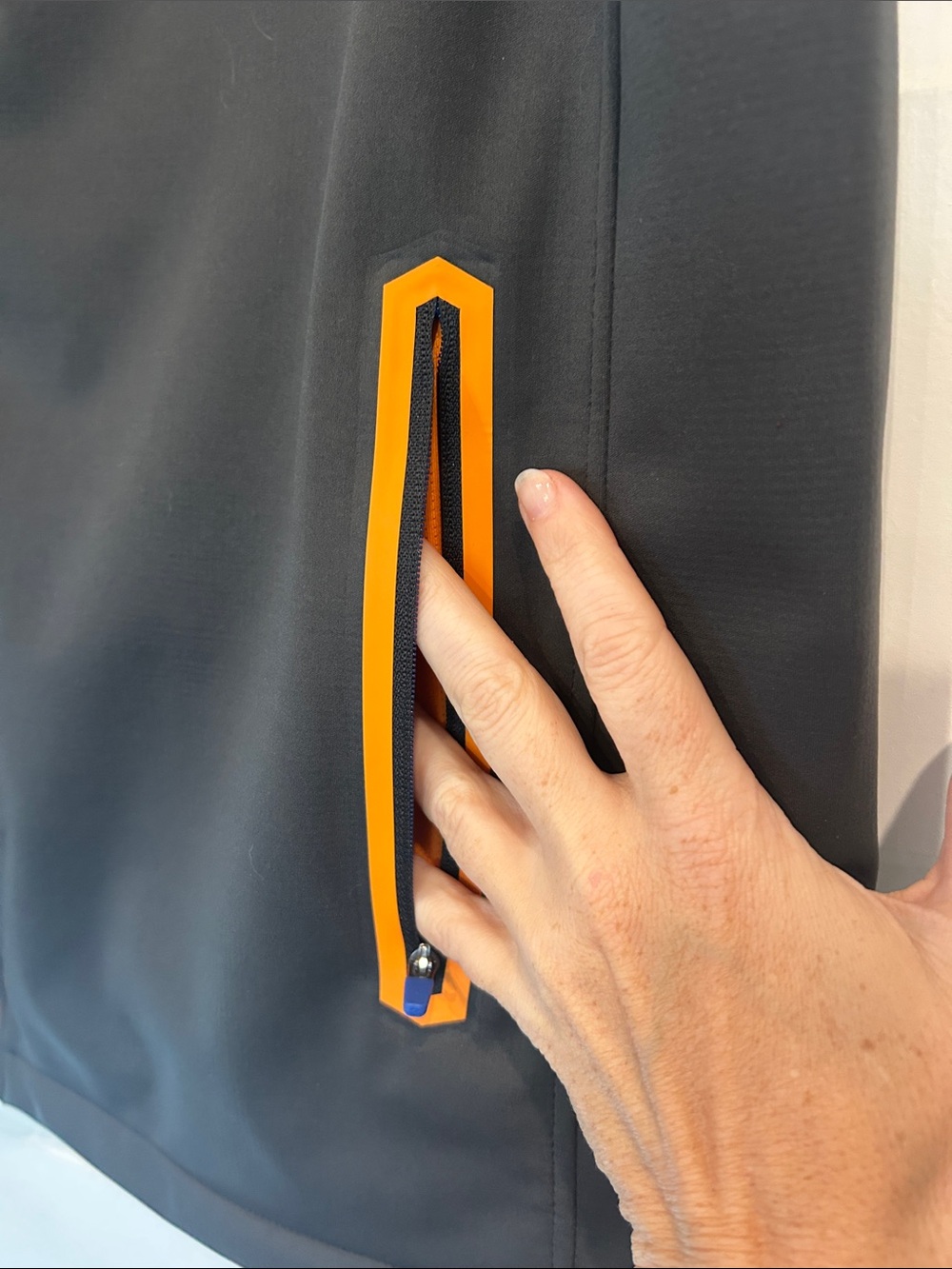 McLaren Gray Softshell Vest with Orange Trim - Picture 3 of 4